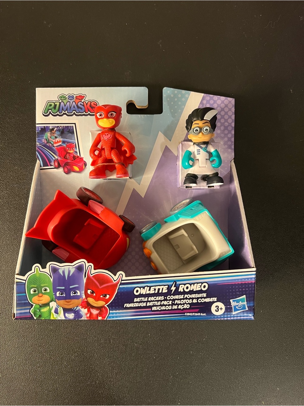 PJ Masks Owlette vs Romeo Battle Racers Action Figures W/ Cars - Hasbro - New